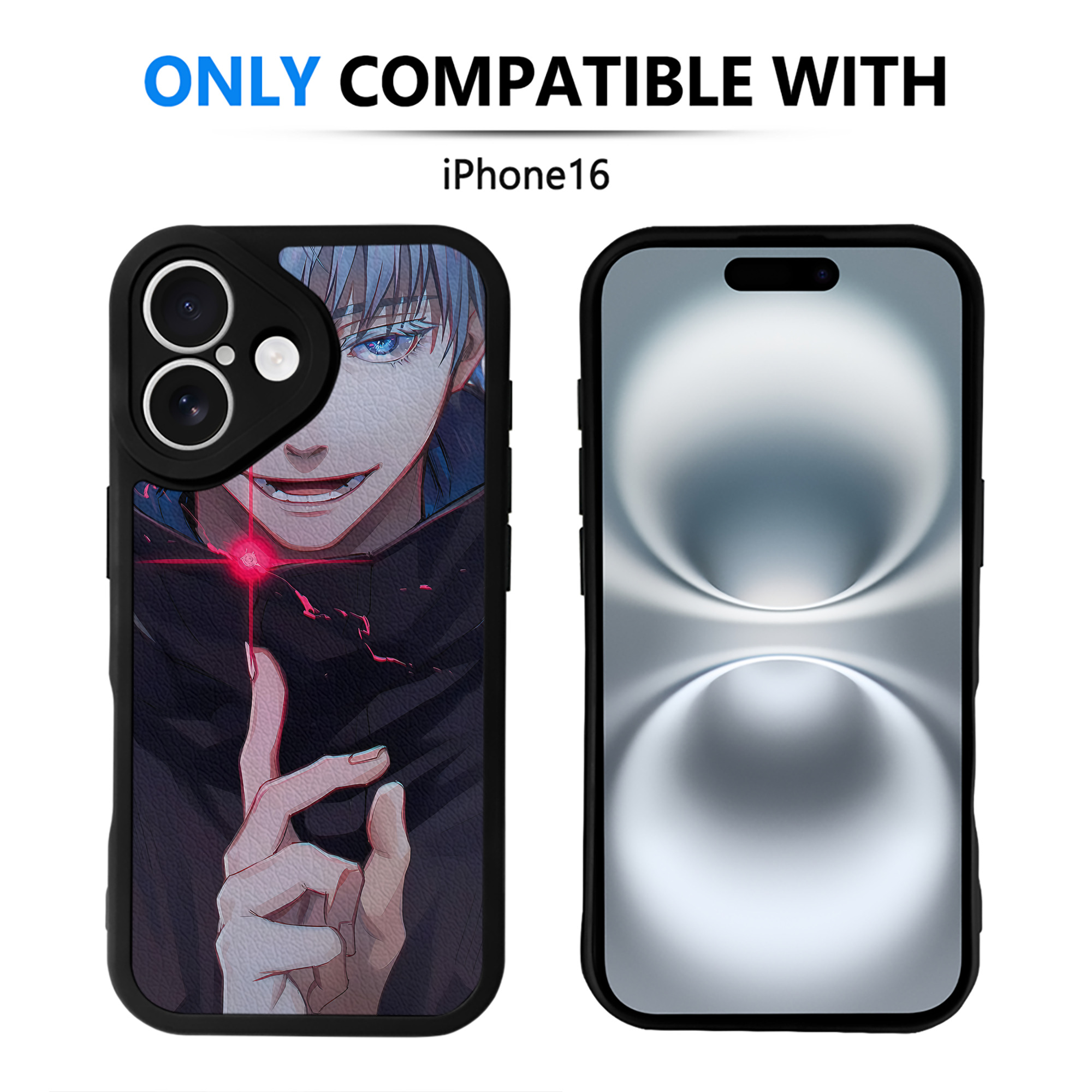 （画像用） 呪術廻戦 Jujutsu Kaisen 【iPhone 16シリーズ対応】シリコンスマホケース（レザー調） 材質：シリコン
